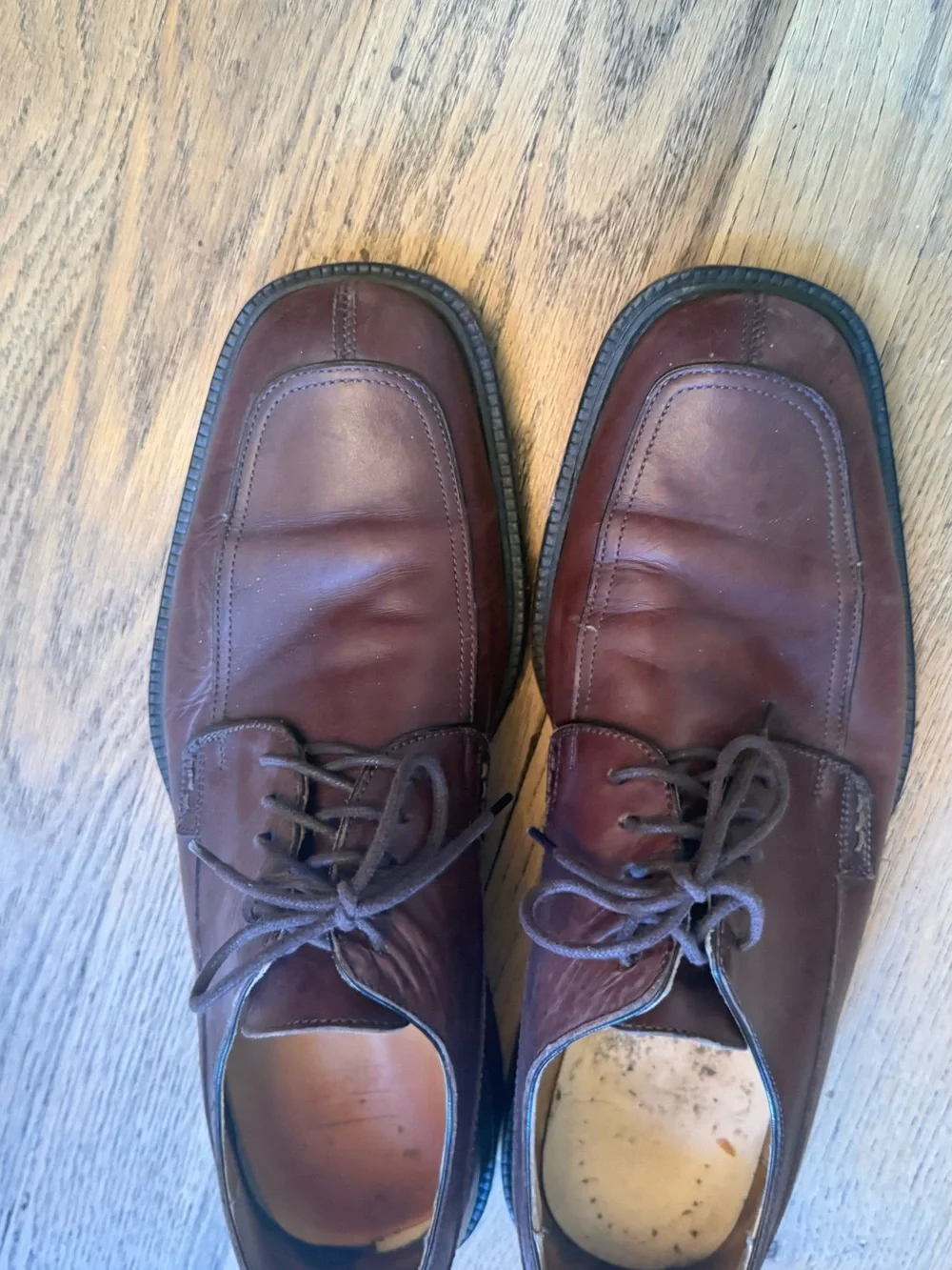 Coach Men’s Brown Leather Square Toe Oxford Dress Shoes Size 9.5